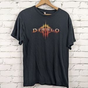 Y2k diablo tshirt size large Men's